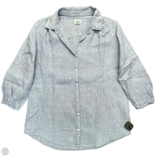 Top 3/4 Sleeve By Sigrid Olsen In Blue, Size: S