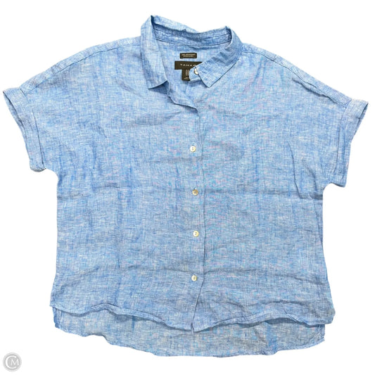 Top Short Sleeve By Tahari By Arthur Levine In Blue, Size: M