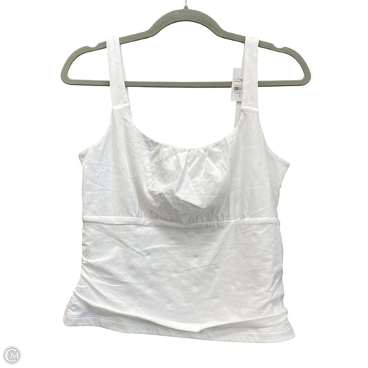 Top Sleeveless By Loft In White, Size: M