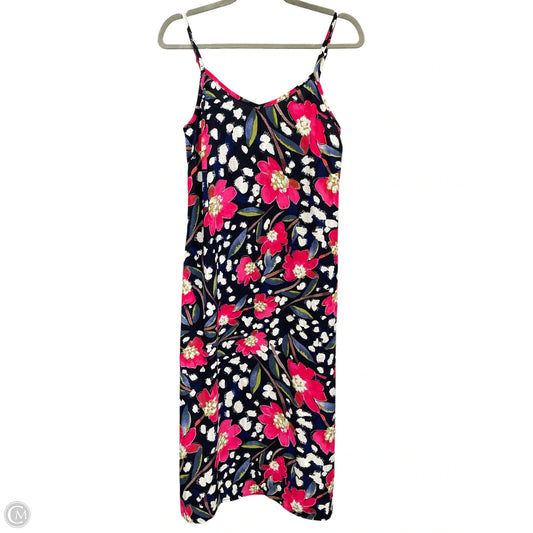 Dress Casual Midi By Nic + Zoe In Blue & Pink, Size: Xs