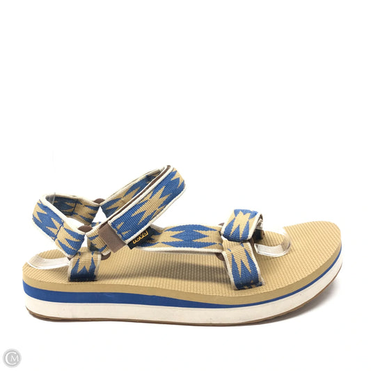 Sandals Sport By Teva In Blue & Tan, Size: 9