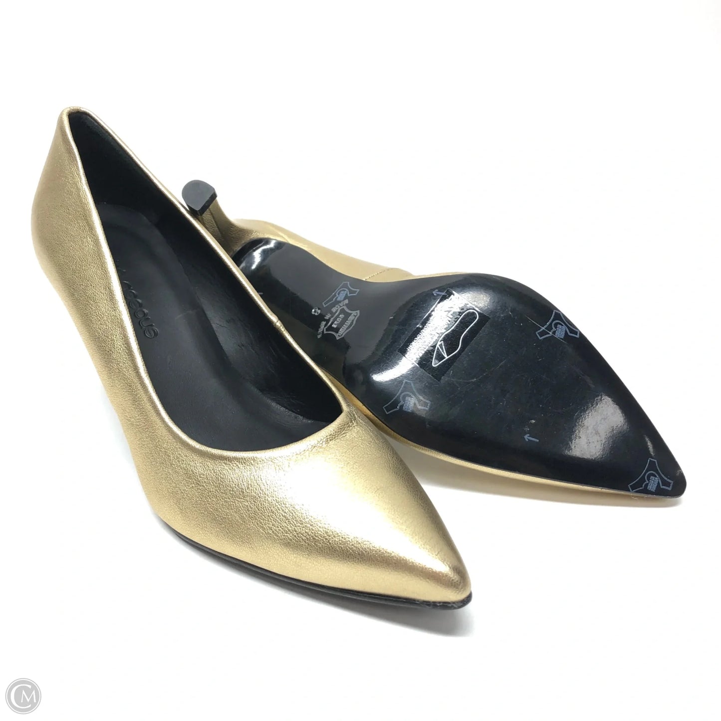 Shoes Heels Stiletto By Clothes Mentor In Gold, Size: 8