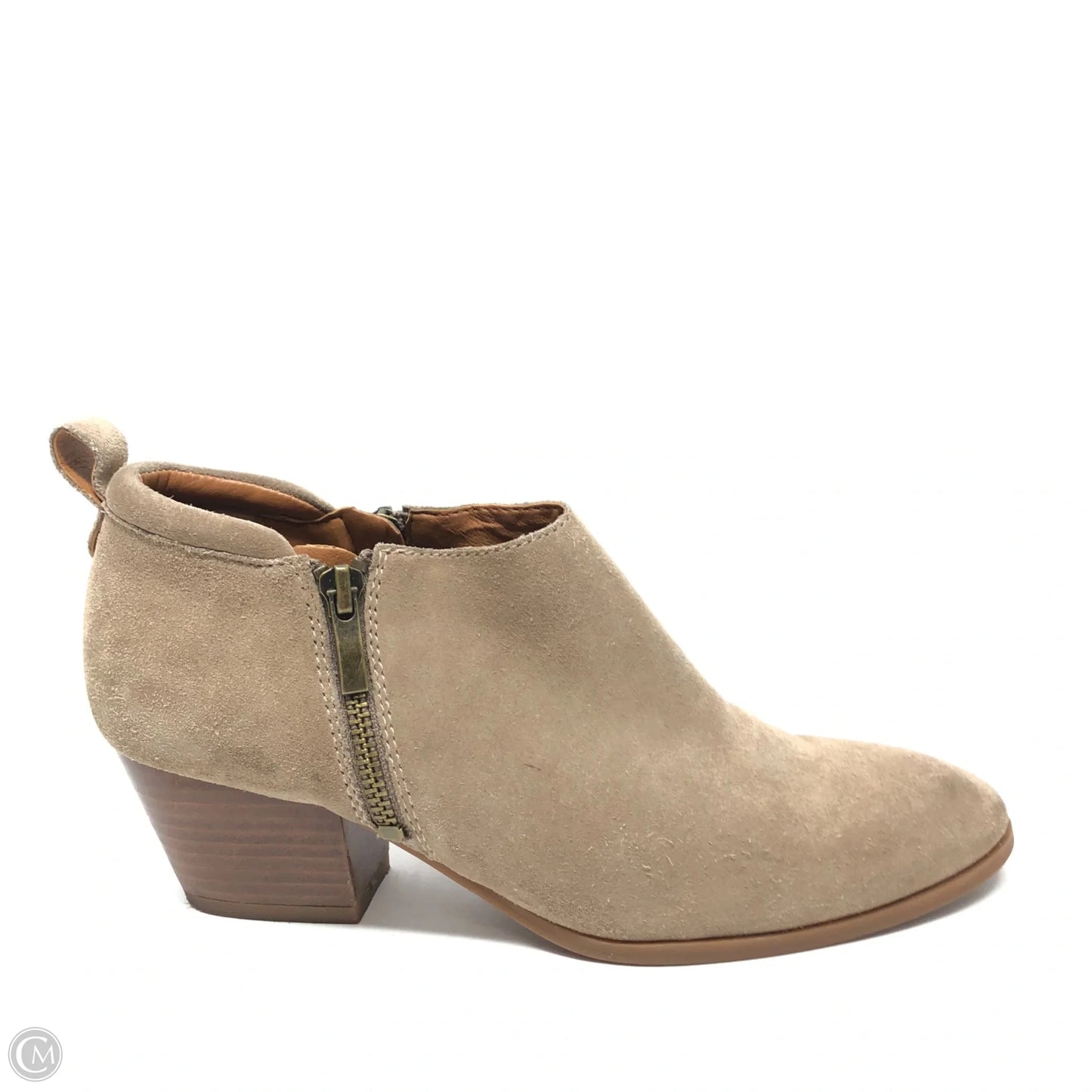 Boots Ankle Heels By Franco Sarto In Brown, Size: 7