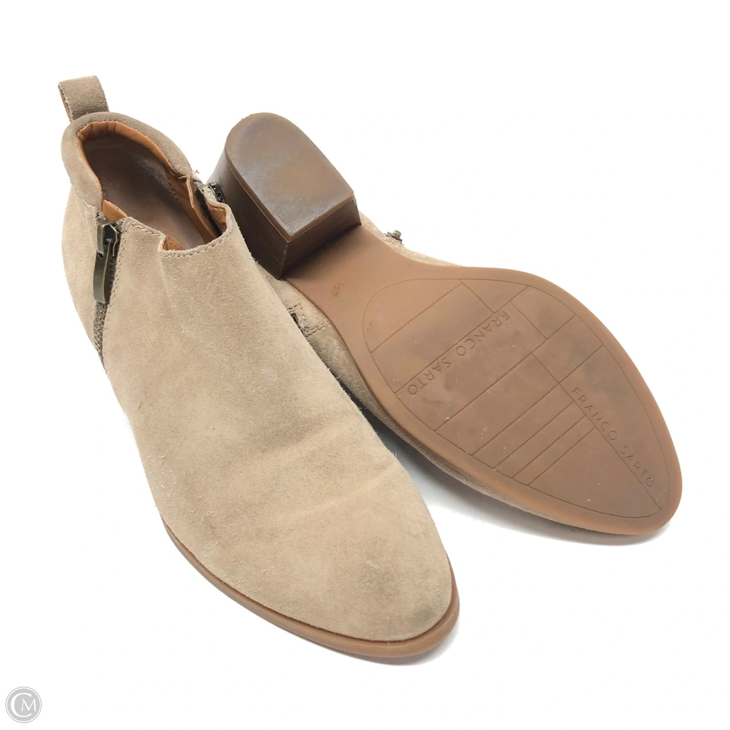 Boots Ankle Heels By Franco Sarto In Brown, Size: 7