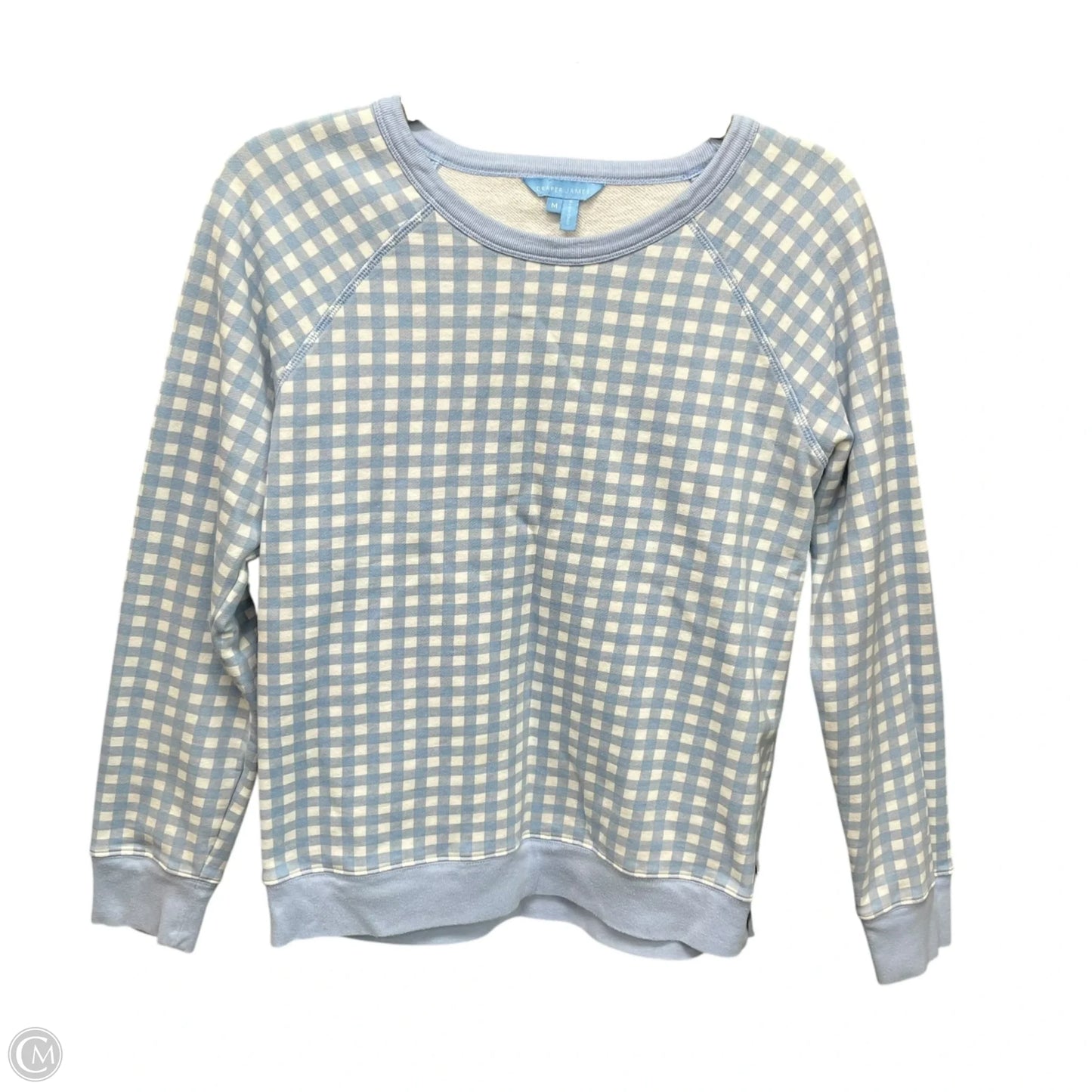Sweatshirt Crewneck By Draper James In Blue & White, Size: M