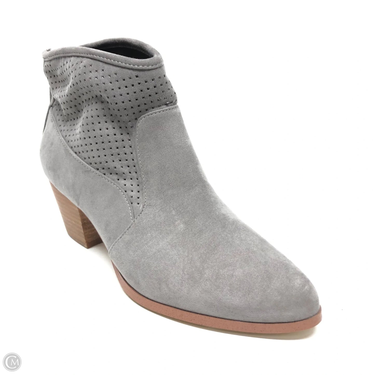 Boots Ankle Heels By Clothes Mentor In Grey, Size: 7