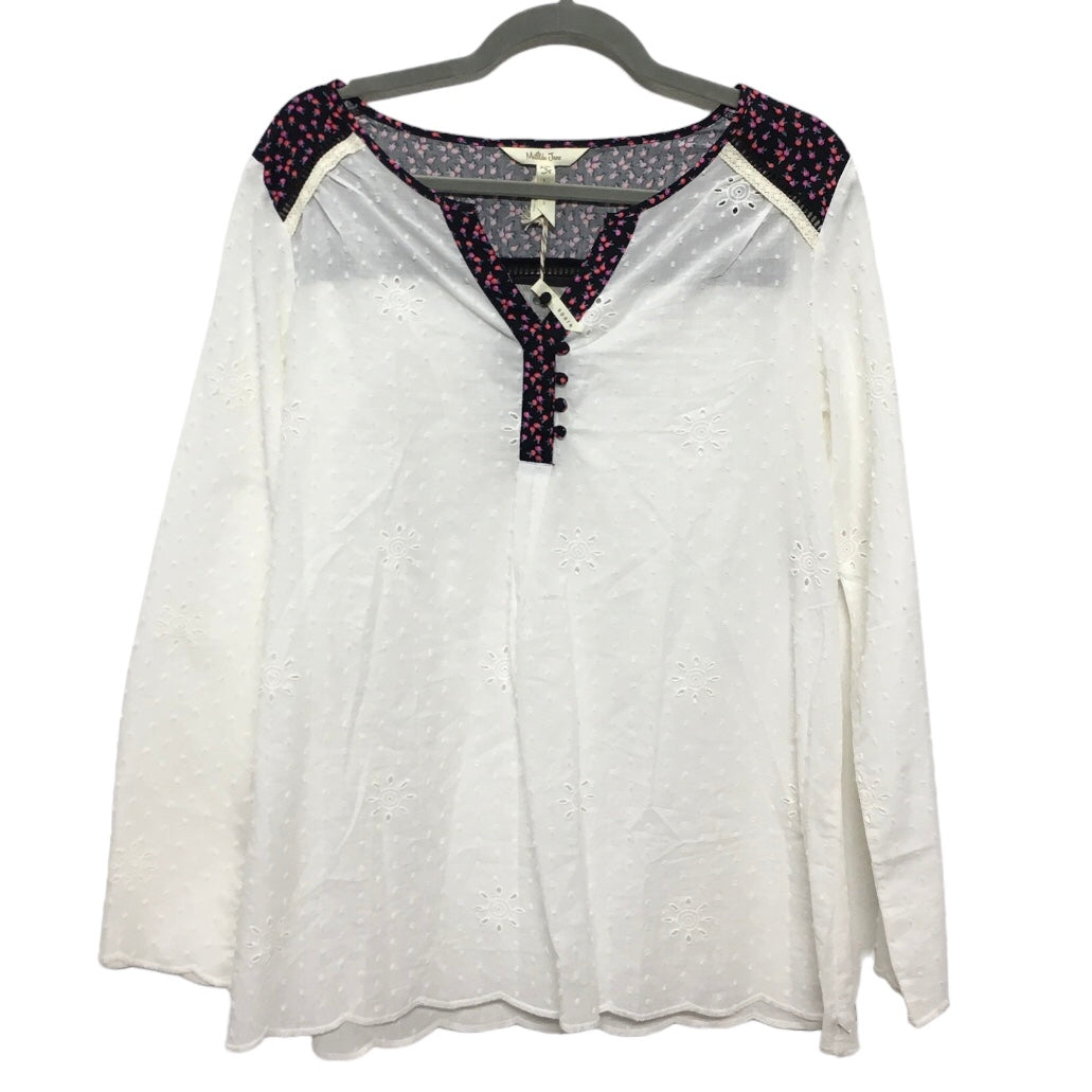 White Top Long Sleeve Matilda Jane, Size S