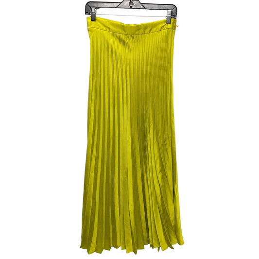 Skirt Midi By Zara In Chartreuse, Size: S