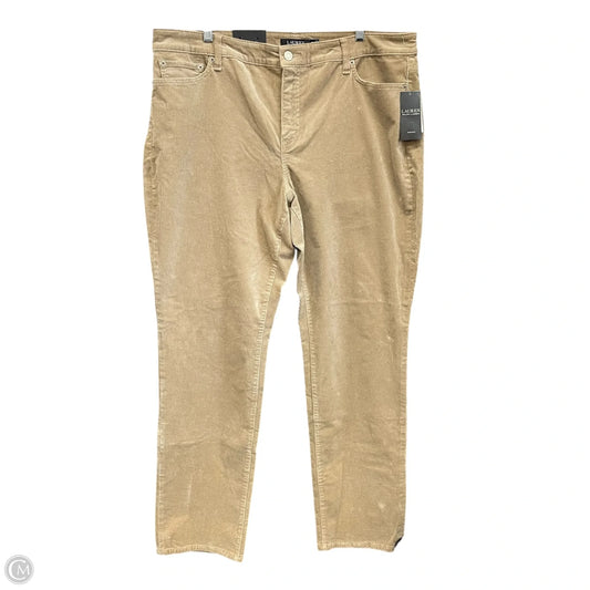 Pants Corduroy By Ralph Lauren In Tan, Size: 18