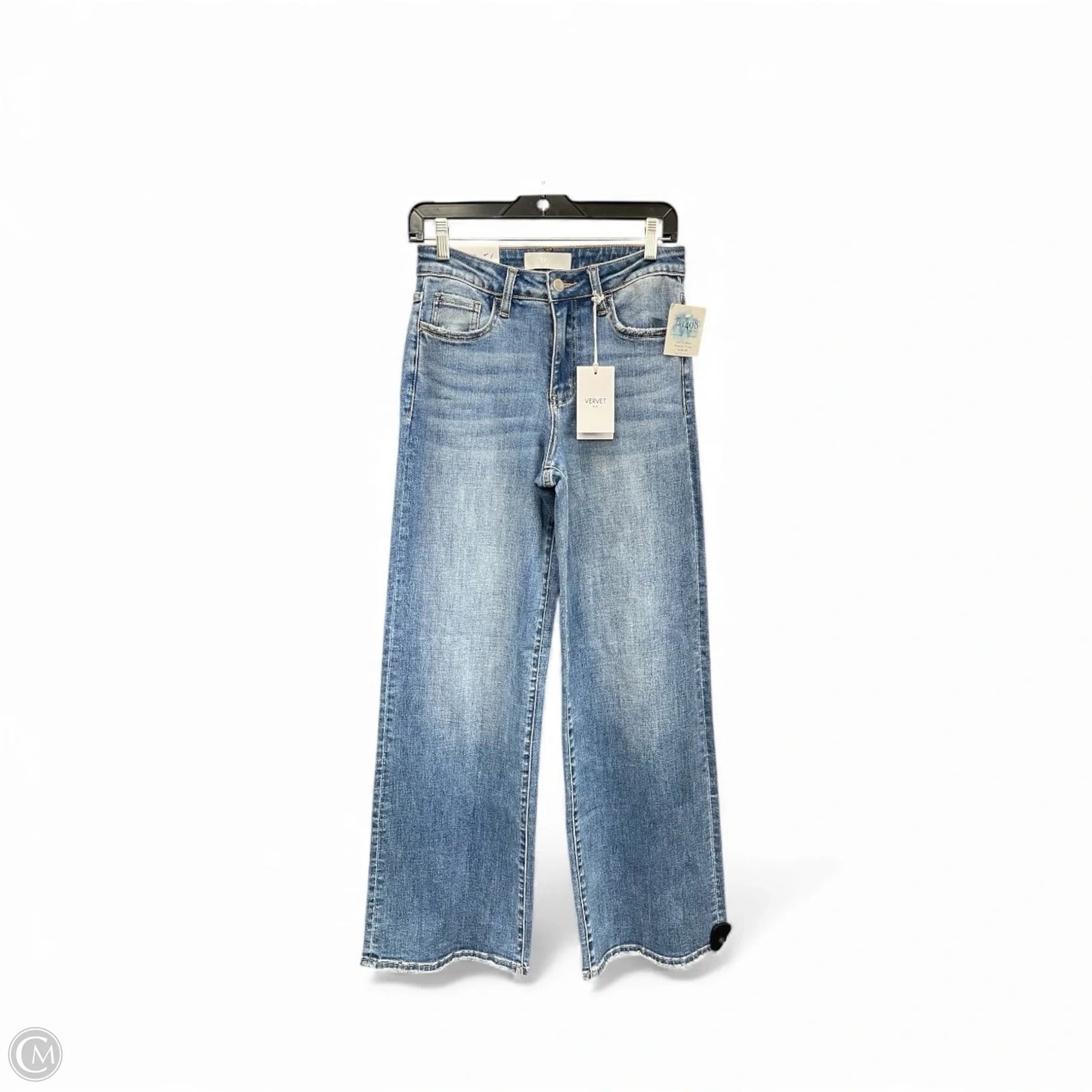 Jeans Wide Leg By Vervet In Blue Denim, Size: 26