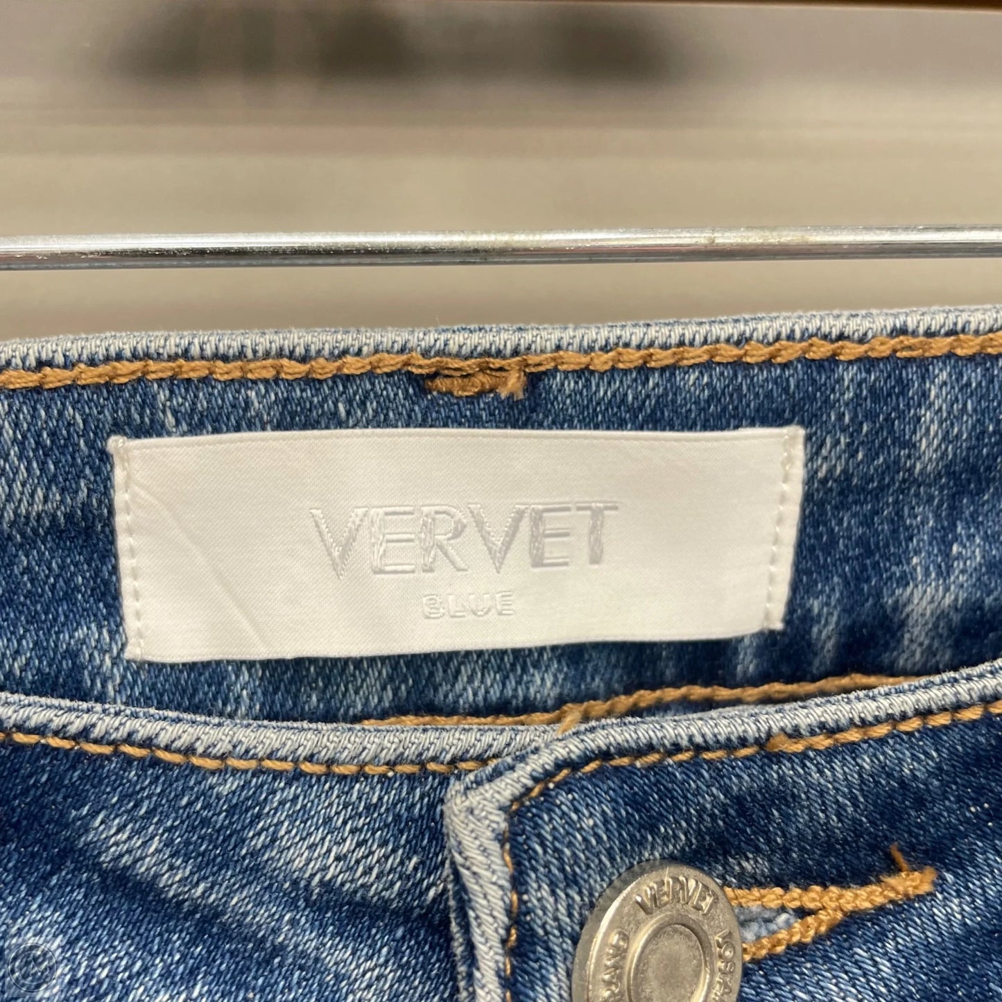 Jeans Wide Leg By Vervet In Blue Denim, Size: 26