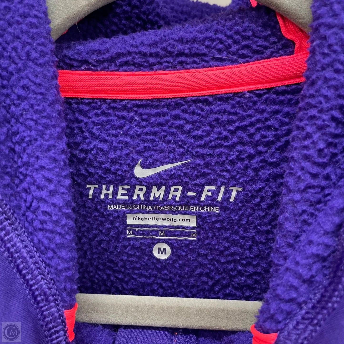 Athletic Jacket By Nike In Purple, Size: M