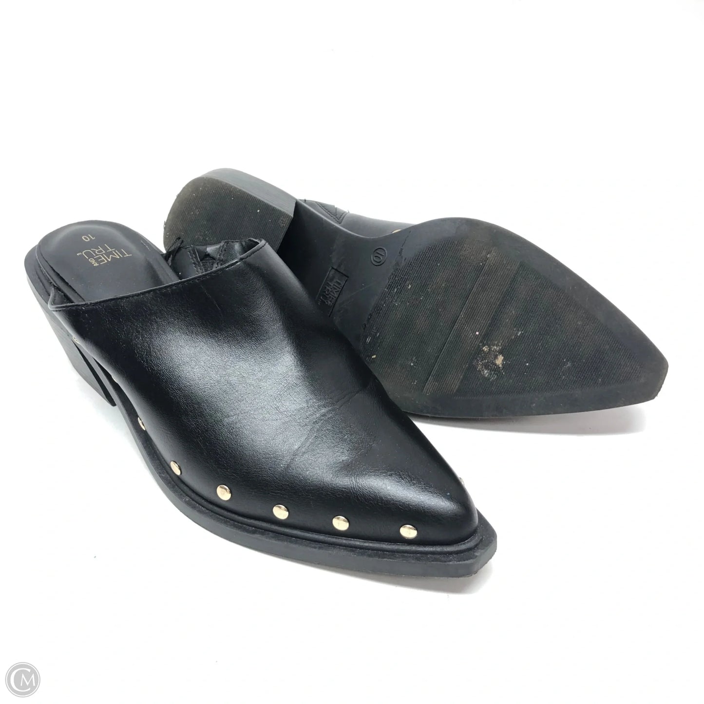 Shoes Heels Block By Time And Tru In Black, Size: 10