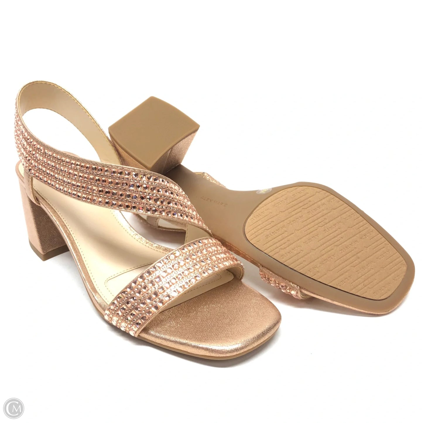 Shoes Heels Block By Alex Marie In Rose Gold, Size: 9