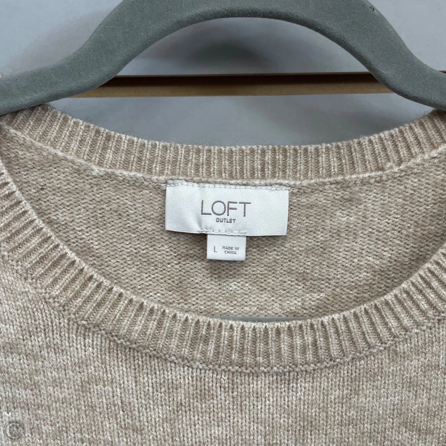 Dress Sweater By Loft In Tan, Size: L
