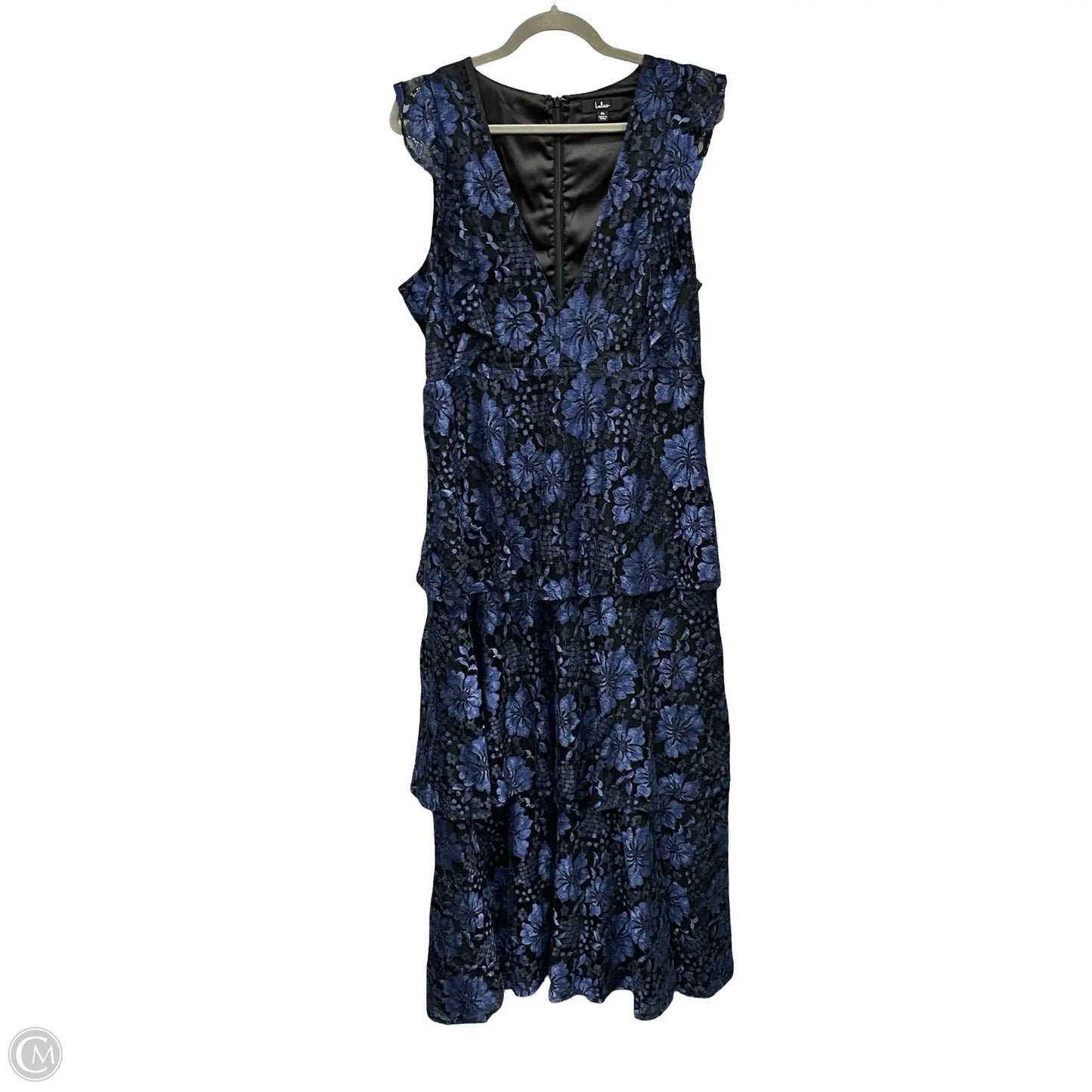 Dress Casual Maxi By Lulus In Black & Blue, Size: Xl
