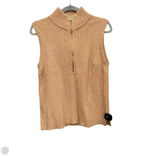 Vest Sweater By Talbots In Tan, Size: S