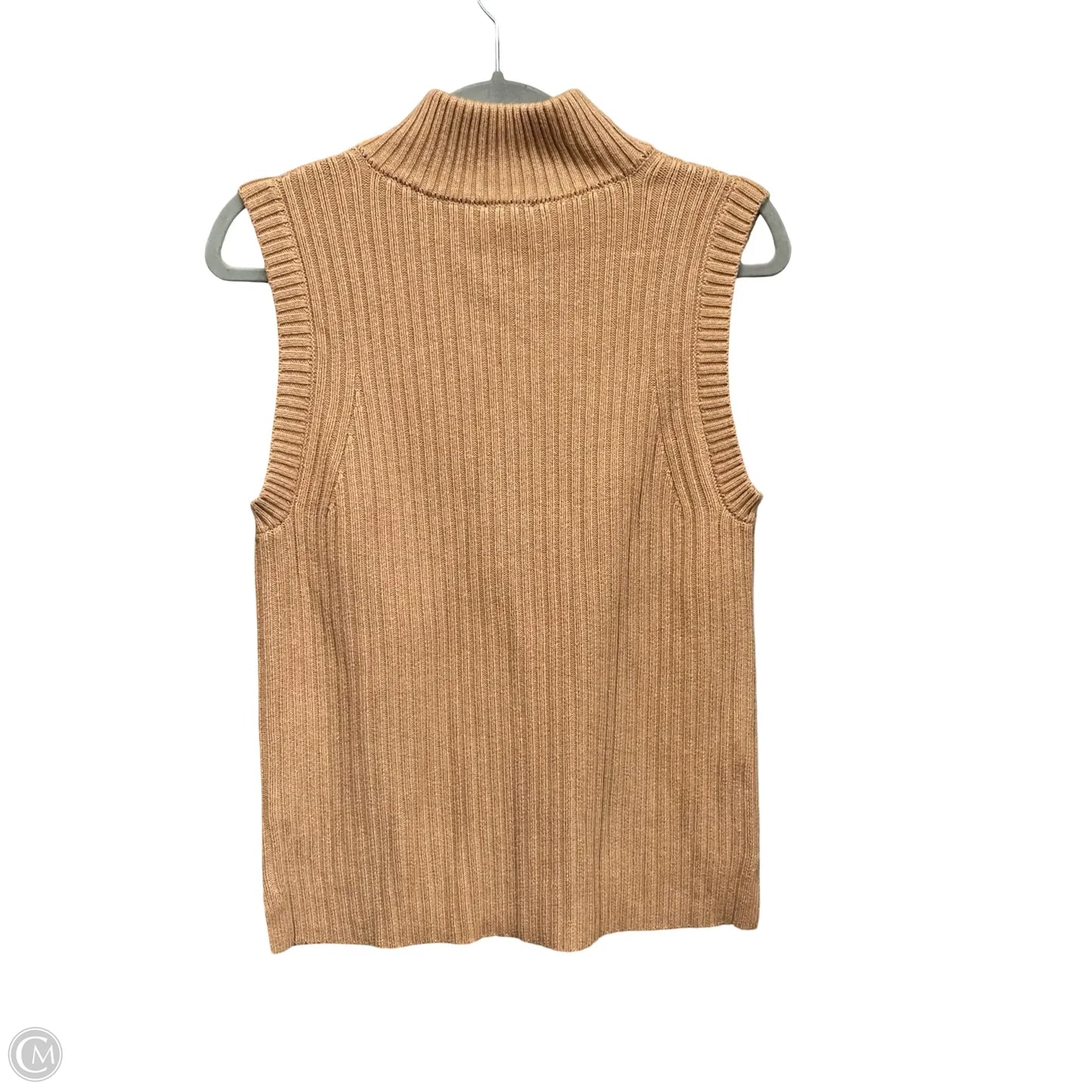 Vest Sweater By Talbots In Tan, Size: S