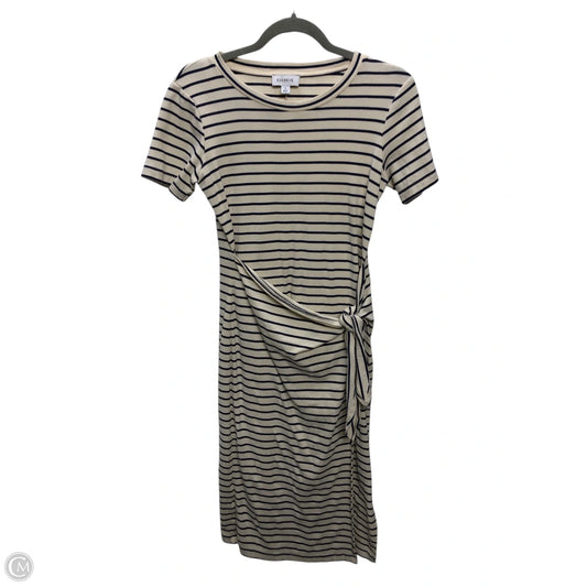 Dress Casual Midi By Evereve In Blue & Cream, Size: S