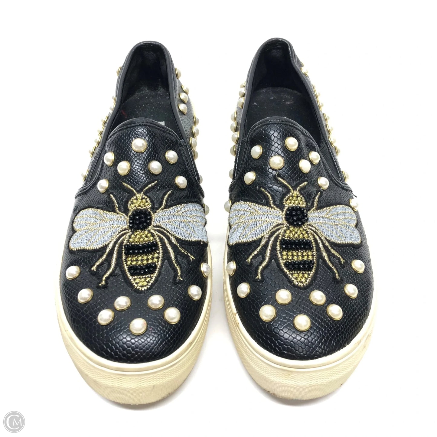 Shoes Flats By Steve Madden In Black & Yellow, Size: 7.5