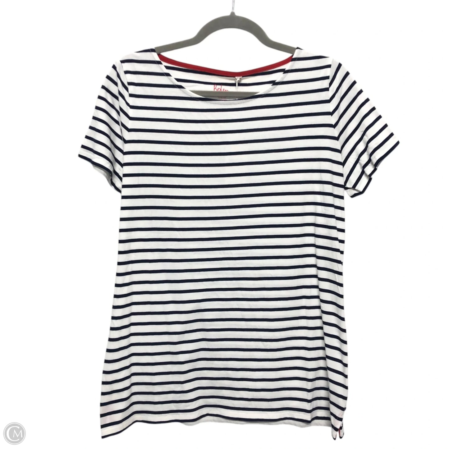 Top Short Sleeve Basic By Boden In Striped Pattern, Size: 10