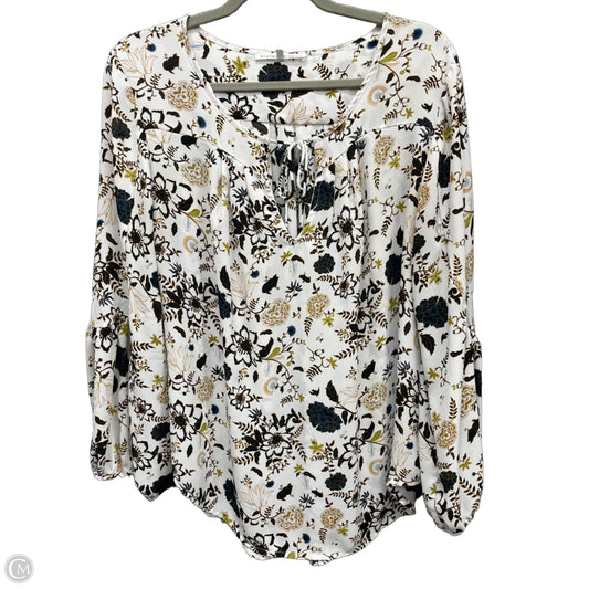 Top Long Sleeve By Violet And Claire In Black & White, Size: L