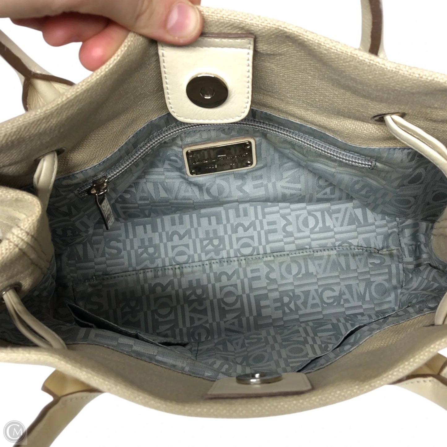 Handbag Luxury Designer By Ferragamo, Size: Medium