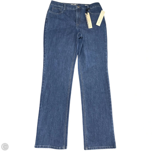 Jeans Straight By Jones New York In Blue Denim, Size: 12