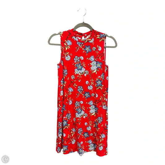 Dress Casual Short By Loft In Blue & Red, Size: Xsp