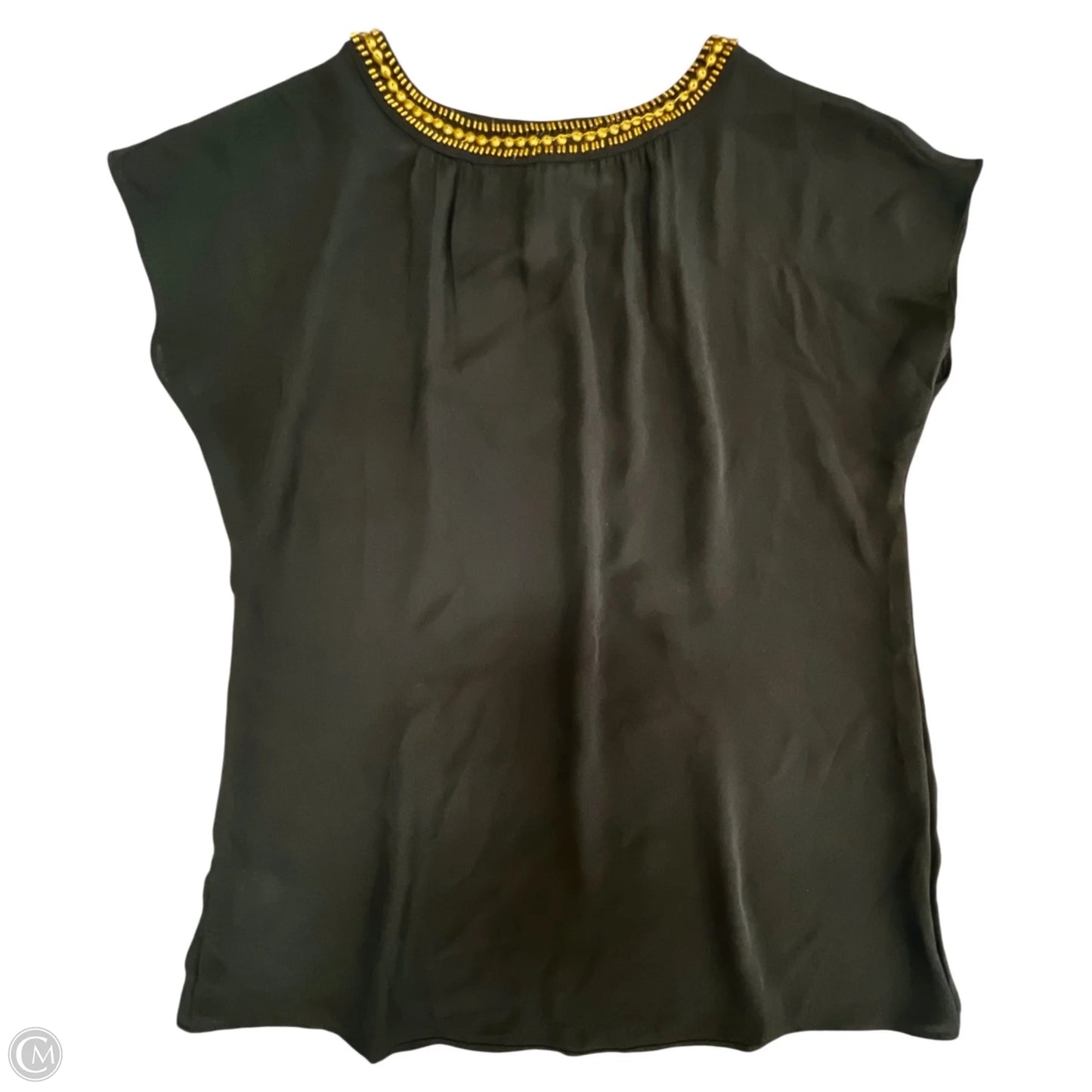 Top Short Sleeve By Loft In Black, Size: Xxs
