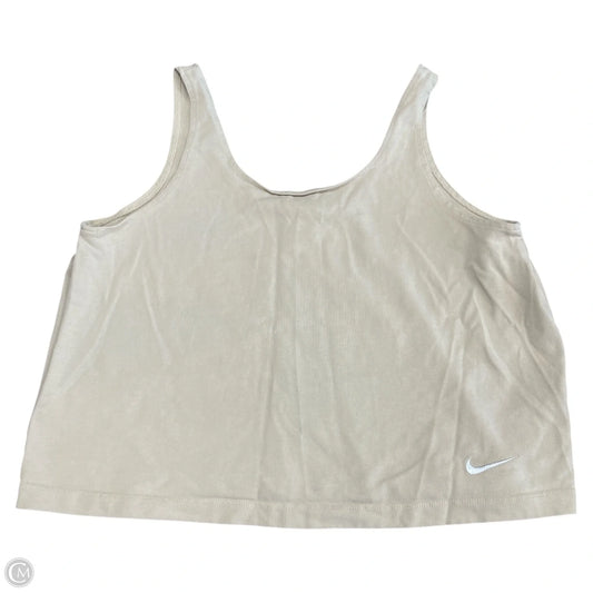 Athletic Tank Top By Nike In Beige, Size: M