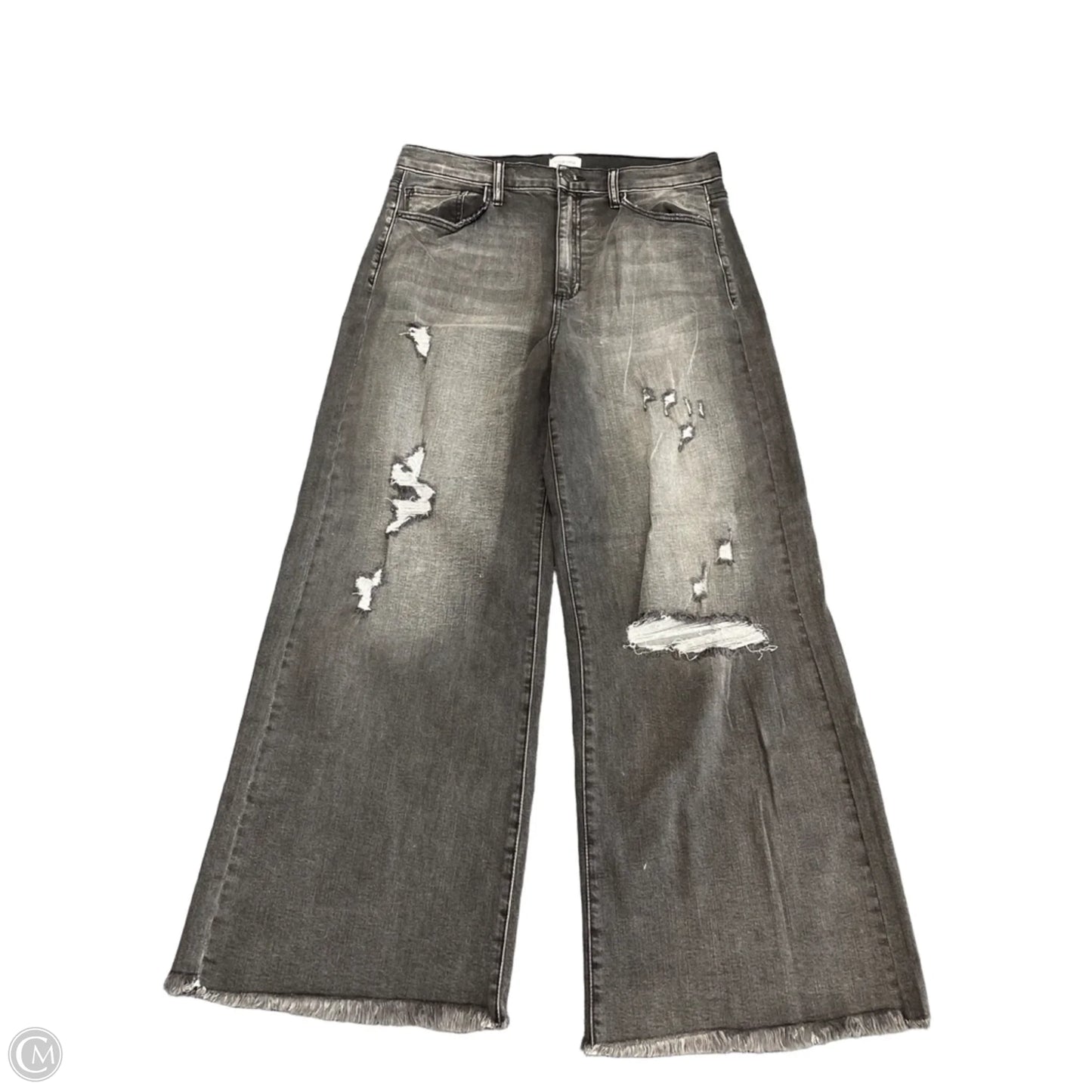 Jeans Wide Leg By Sneak Peek In Black Denim, Size: L