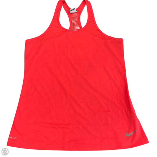 Athletic Tank Top By Nike In Pink, Size: Xl