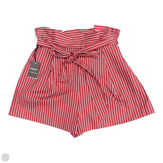 Shorts By Forever 21 In Red & White, Size: M