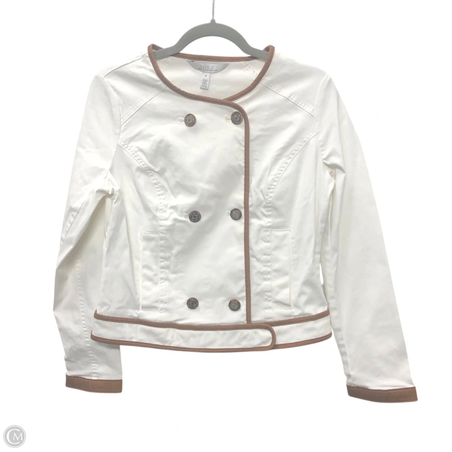 Jacket Other By White House Black Market In Tan & White, Size: 8