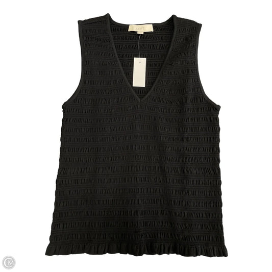 Top Sleeveless By Loft In Black, Size: M