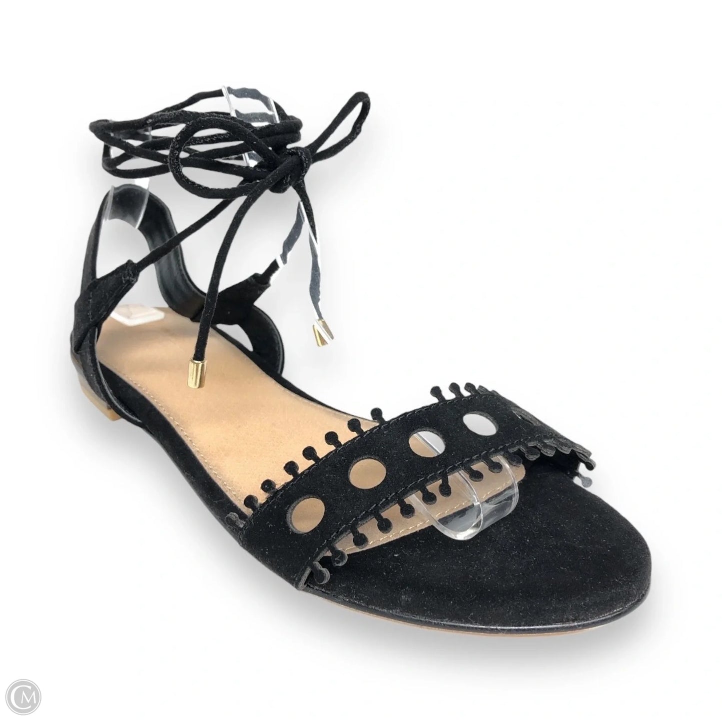 Sandals Flats By Loft In Black, Size: 8