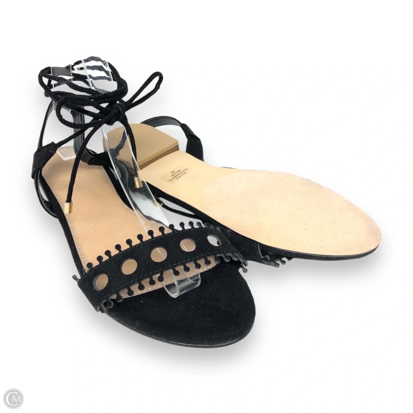 Sandals Flats By Loft In Black, Size: 8