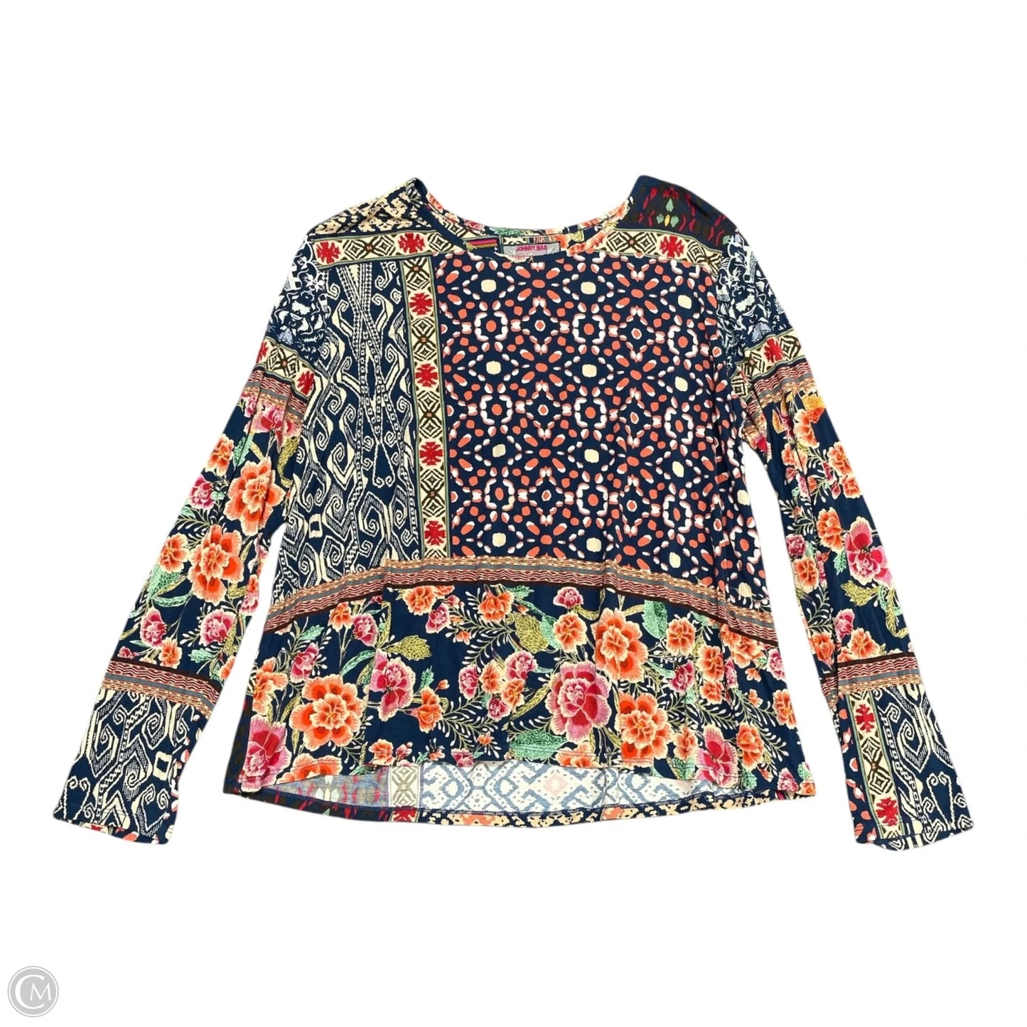 Top Long Sleeve By Johnny Was In Multi-colored, Size: L