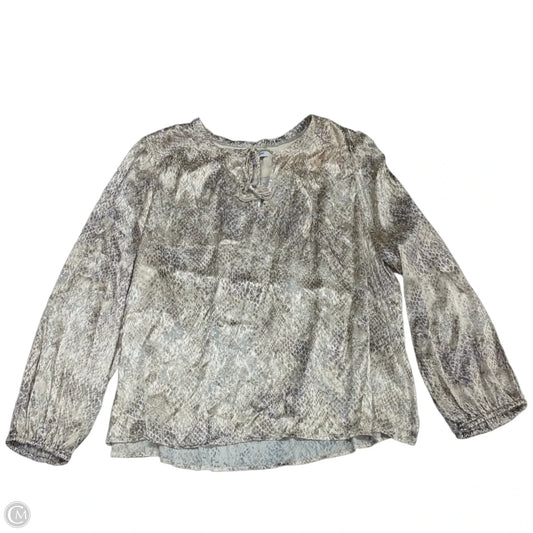 Top Long Sleeve By Tommy Bahama In Brown, Size: Xl