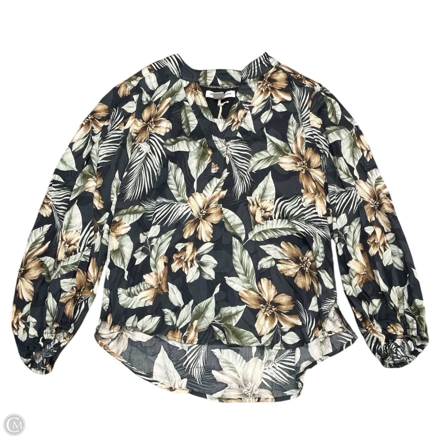 Top Long Sleeve By Tommy Bahama In Floral Print, Size: Xs