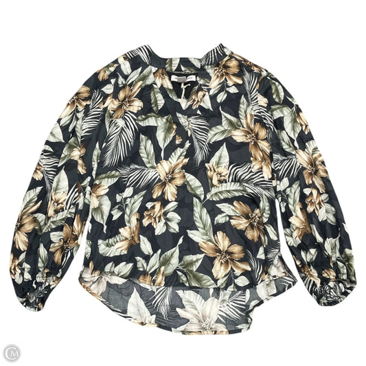 Top Long Sleeve By Tommy Bahama In Floral Print, Size: Xs