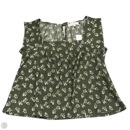 Top Short Sleeve By Loft In Green, Size: S