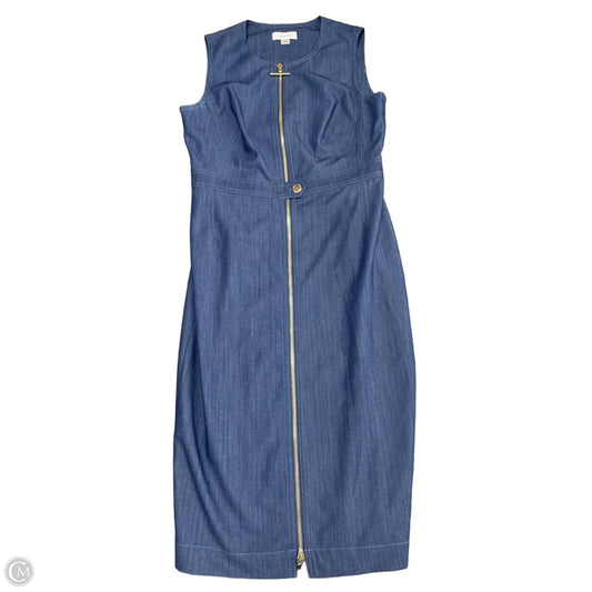 Dress Casual Midi By Calvin Klein In Blue, Size: 4