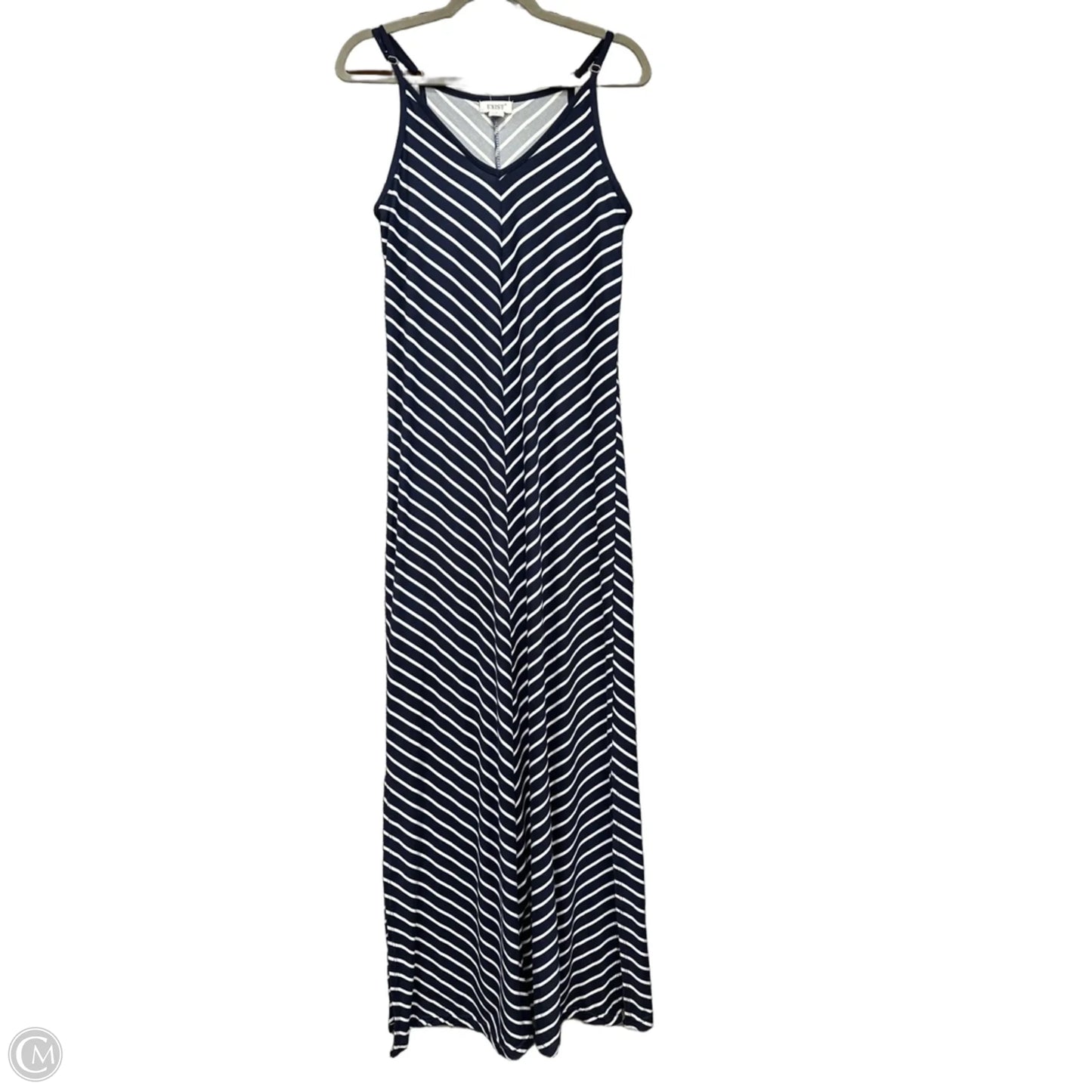Dress Casual Maxi By Clothes Mentor In Blue & White, Size: M