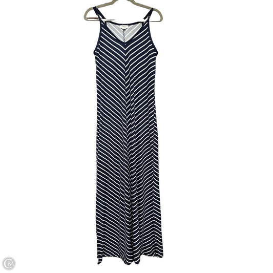 Dress Casual Maxi By Clothes Mentor In Blue & White, Size: M