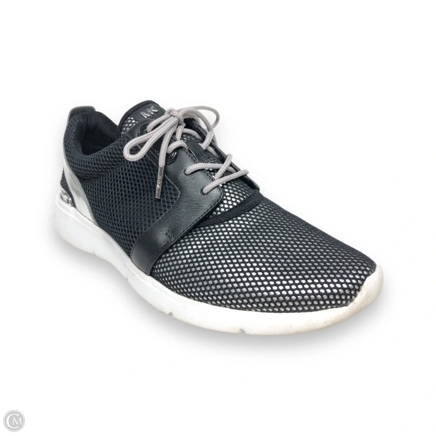 Shoes Sneakers By Michael By Michael Kors In Black & Silver, Size: 10