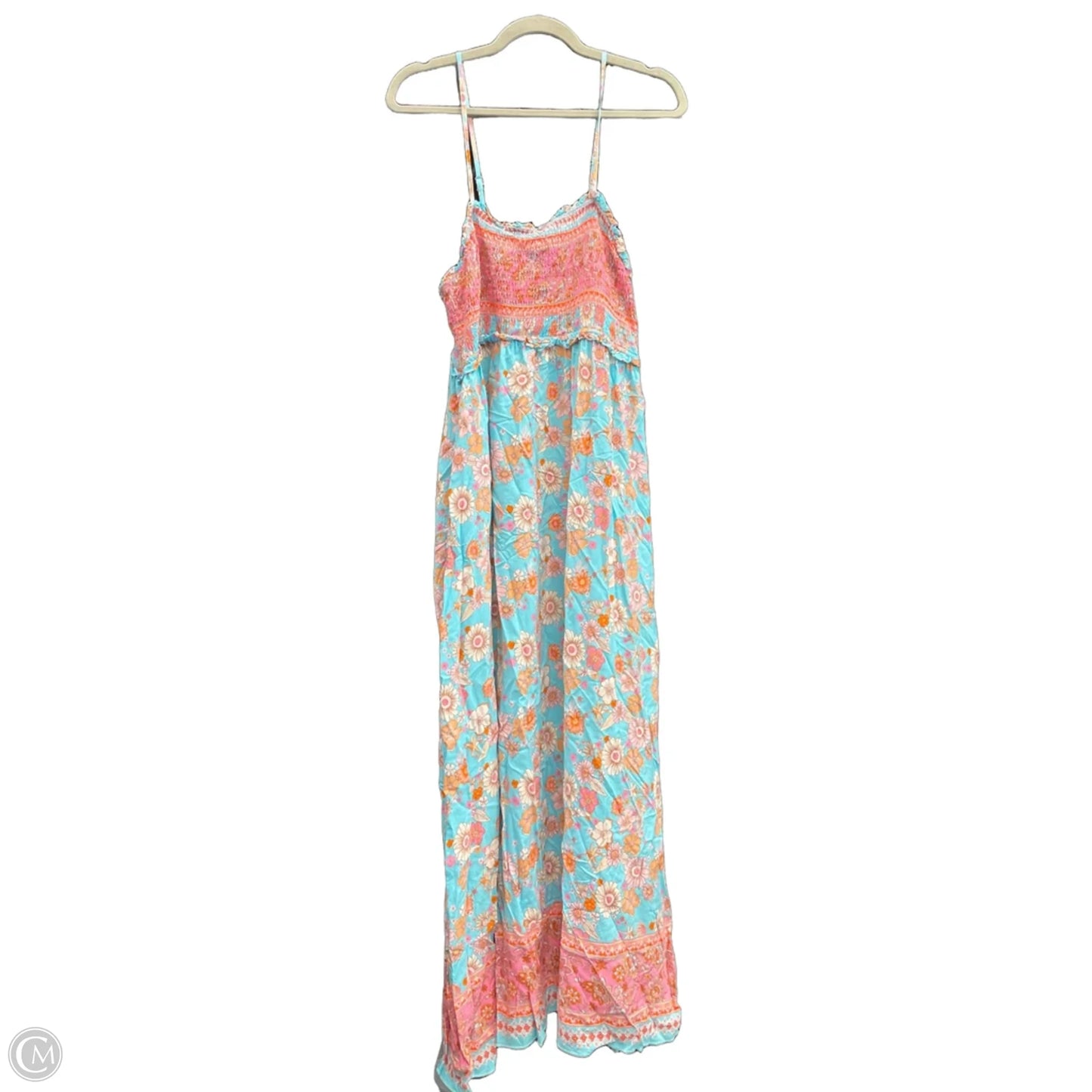 Dress Casual Maxi By Cmf In Blue & Orange, Size: Xl