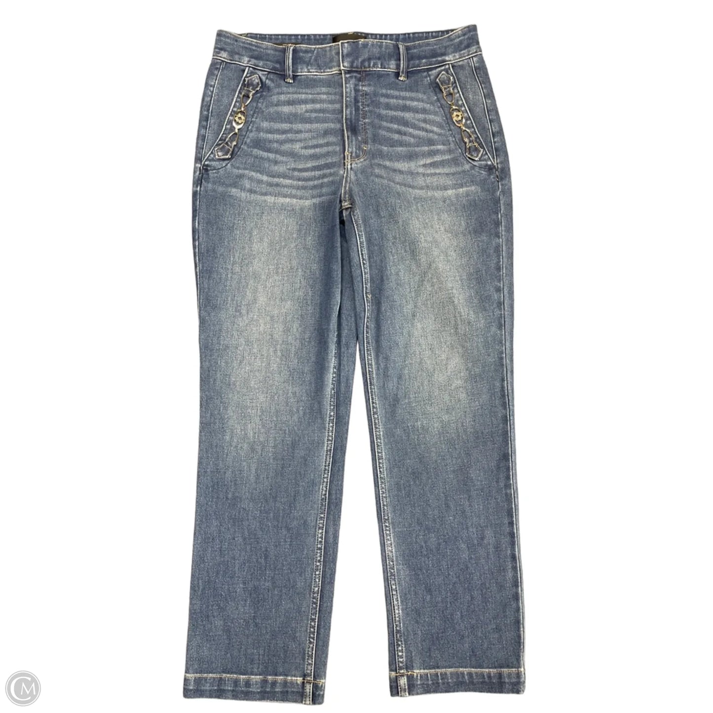 Jeans Straight By White House Black Market In Blue Denim, Size: 12