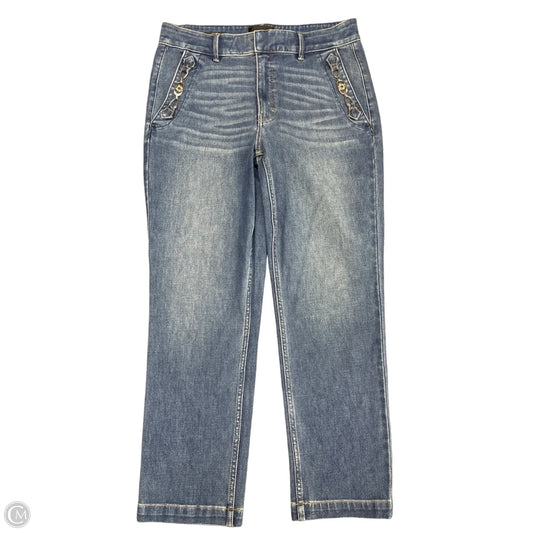 Jeans Straight By White House Black Market In Blue Denim, Size: 12